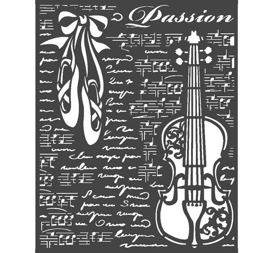 Stencil "Dance and Violin", 20 x 25 cm