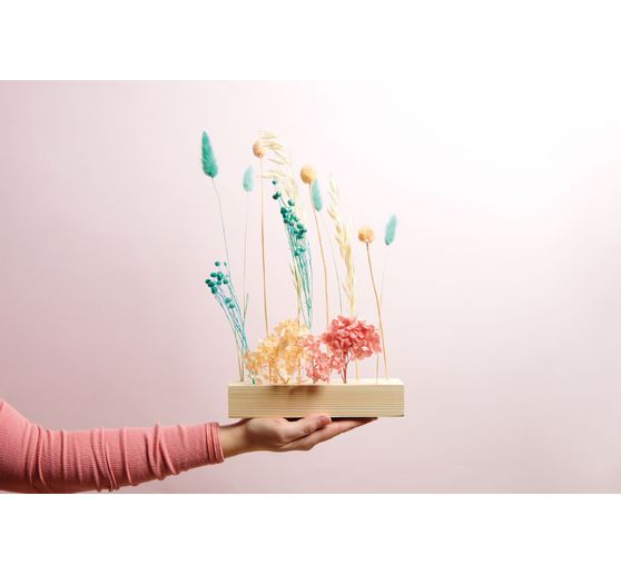Rico Design Holzständer für Trockenblumen, 21 x 4 x 5 cm