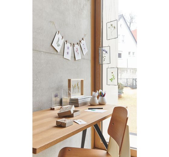 Rico Design Holzrahmen Natur mit doppelter Acrylscheibe