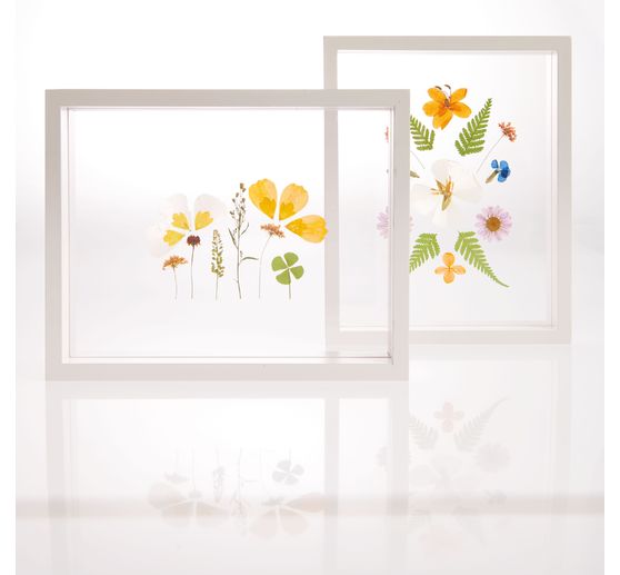 Rico Design Holzrahmen Natur mit doppelter Acrylscheibe