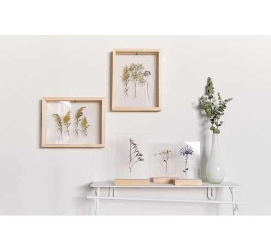Rico Design Holzrahmen Natur mit doppelter Acrylscheibe