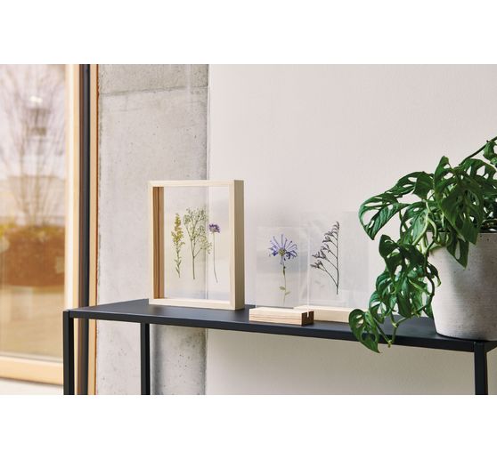 Rico Design Holzrahmen Natur mit doppelter Acrylscheibe