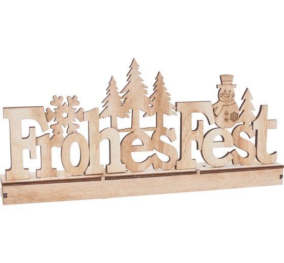 VBS Wooden building kit "Frohes Fest", with LED