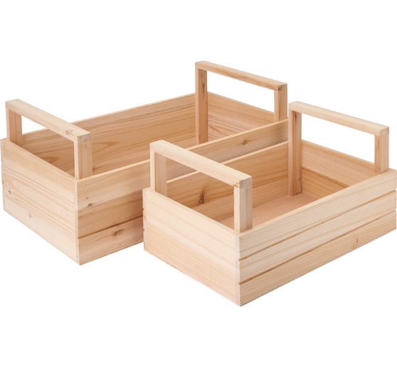 VBS wooden boxes with handle