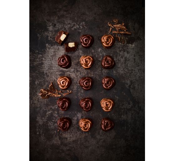 Silikon-Pralinenformen "Rose"