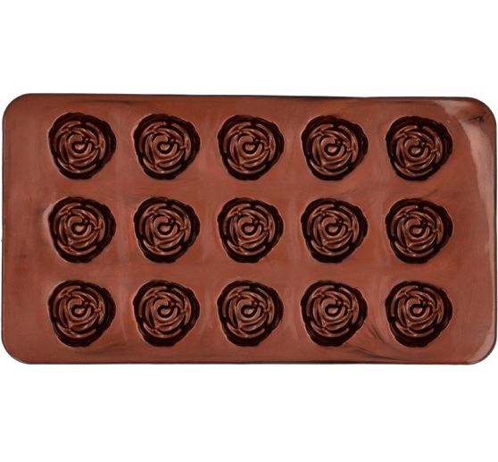 Silikon-Pralinenformen "Rose"
