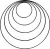 Metallring "Kreis", 10 - 30 cm, 5er-Set, Schwarz