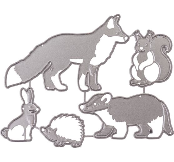 Stanzschablone "Tiere im Wald"