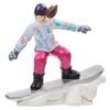 Miniature female snowboarder