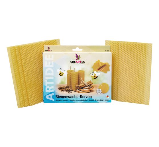 Beeswax honeycomb candle set