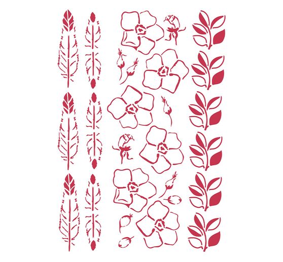 Stencil "Boho Floral"