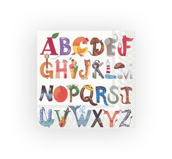 Serviette "ABC..."