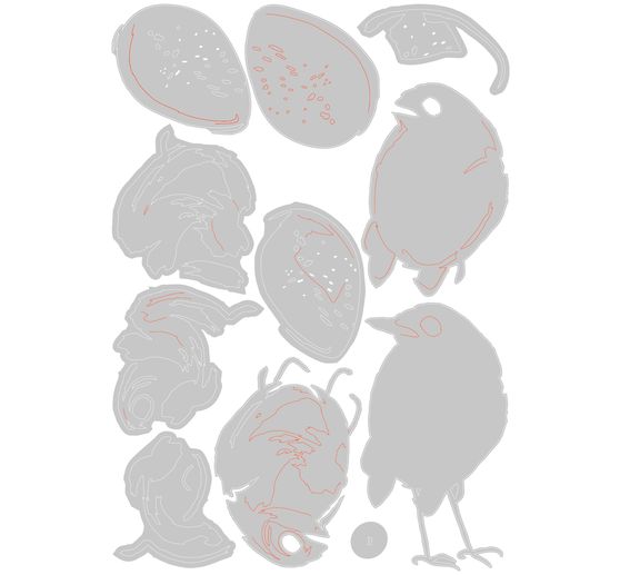 Sizzix Thinlits Stanzschablone "Bird & Egg Colorize by Tim Holtz"