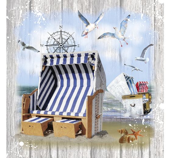 Napkin "Beach chair by the sea"