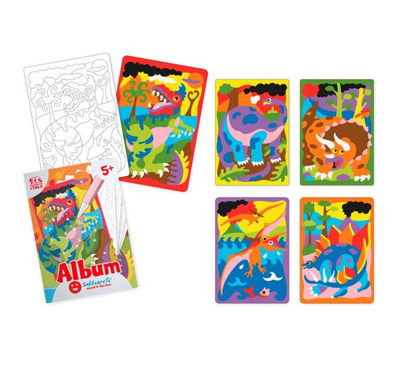 Sabbiarelli Sand-it for Fun Album Dinosaurs