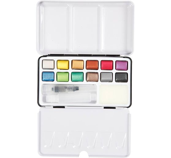 Watercolor paint box Metallic