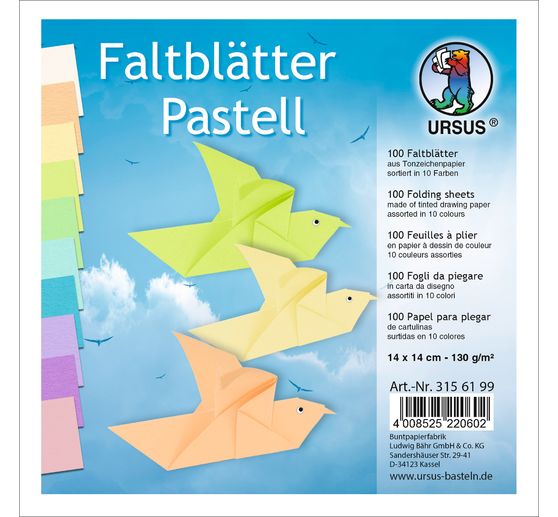 Faltblätter "Pastell"