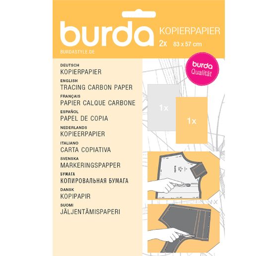 Burda tracing carbon paper White / Yellow VBS Hobby