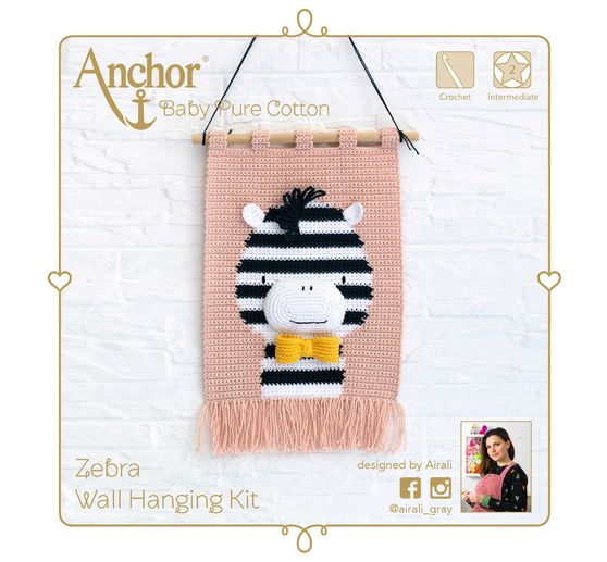 Anchor Crochet set wall hanging "Zebra"