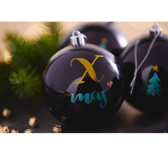 Weihnachtskugeln aus Kunststoff, Ø 100 mm