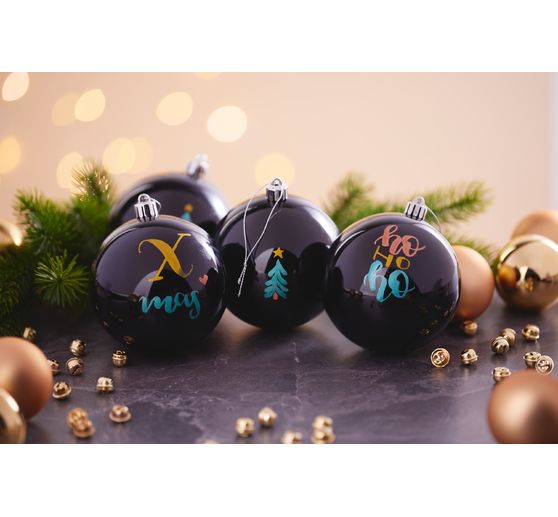 Weihnachtskugeln aus Kunststoff, Ø 100 mm