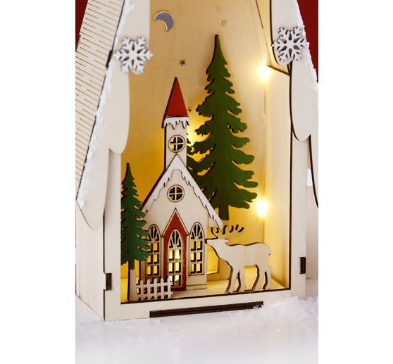 VBS Light fir with winter scene, incl. LED