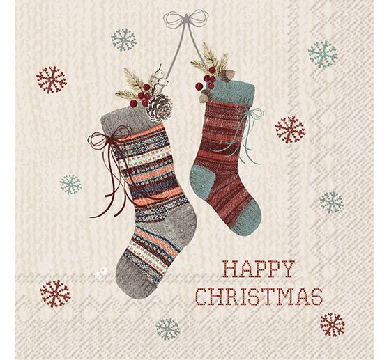 Napkin "Happy Christmas Socks"