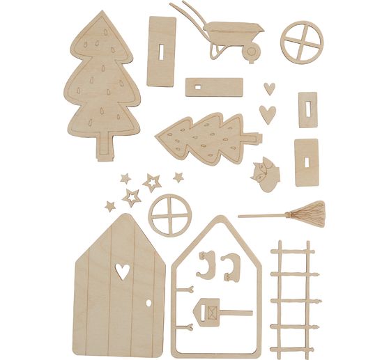 Wooden craft set "Secret Santa door Tomte"