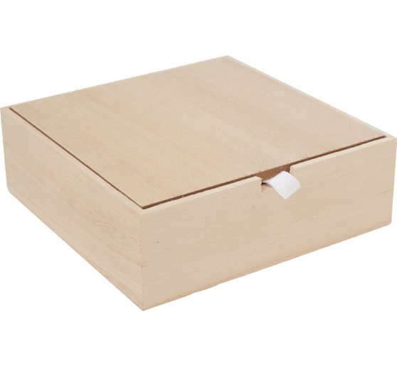 VBS Holzkästchen "Quadrat" mit losem Deckel