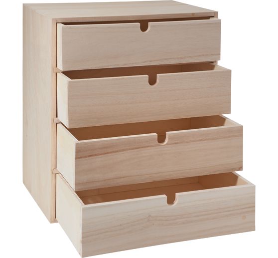 VBS Schubladenbox mit 4 Schubladen