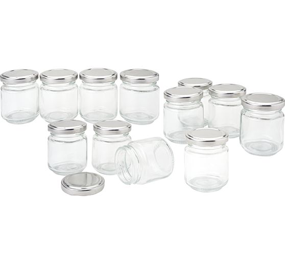 VBS Jars with screw cap "Round", 100 ml, 12 pieces