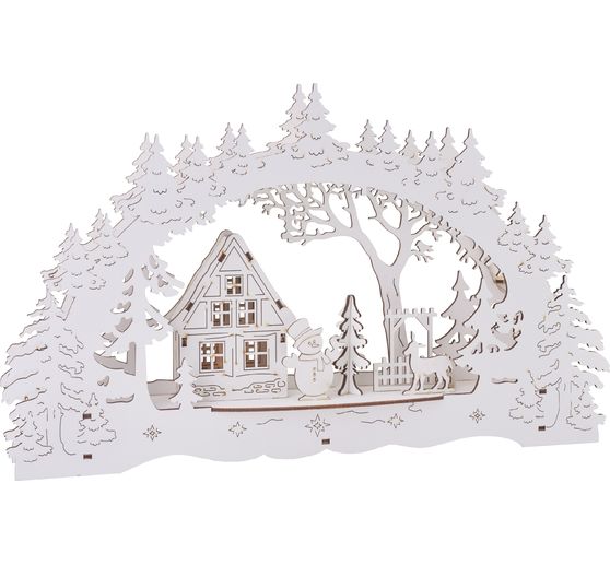 VBS Light arch "House in the forest & snowman", incl. LED