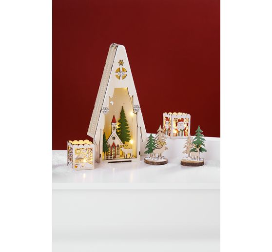 VBS Light fir with winter scene, incl. LED