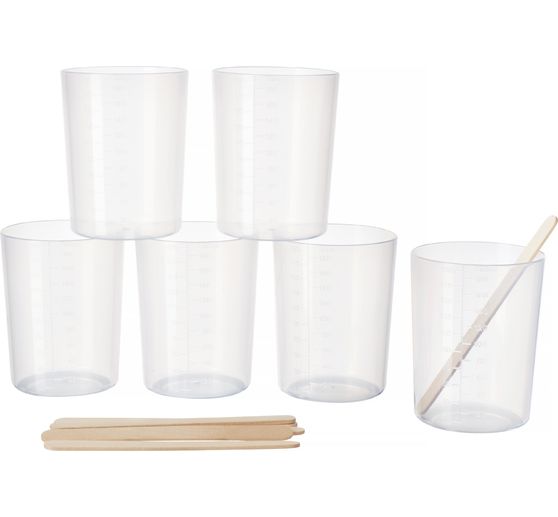Mixing cup set with stirrers