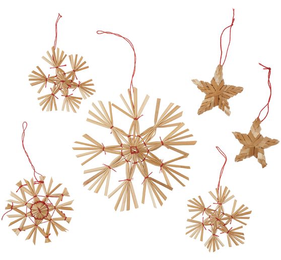 Strohsterne "Sortiment I", 4-10 cm, 16 Stück
