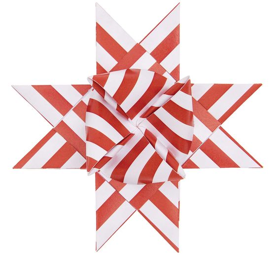 Papierstreifen "Stripes", Rot/Weiß
