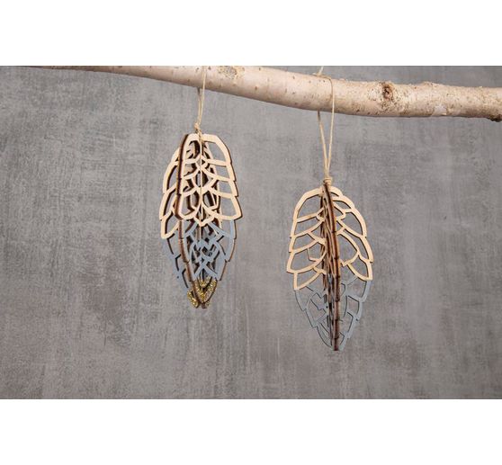 3D Wooden decoration pendant "Cones" to stick