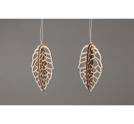3D Wooden decoration pendant "Cones" to stick