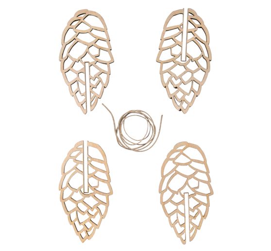 3D Wooden decoration pendant "Cones" to stick