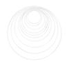 Metal ring "Circle", 10 - 40 cm, set of 10, White