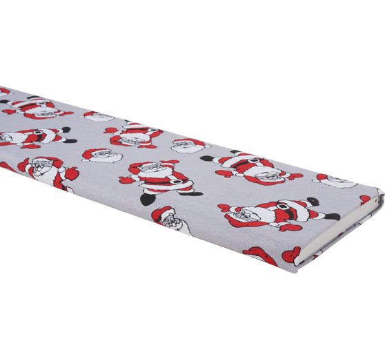 Motif fabric linen look "Santa"