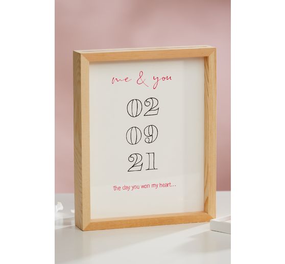 Rico Design Holzrahmen Natur mit doppelter Acrylscheibe
