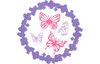 Punching template "Butterfly wreath"