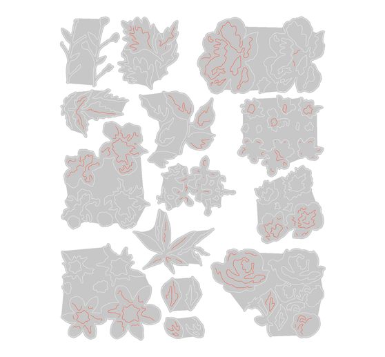 Sizzix Thinlits Stanzschablone "Brushstroke Flowers Mini by Tim Holtz"