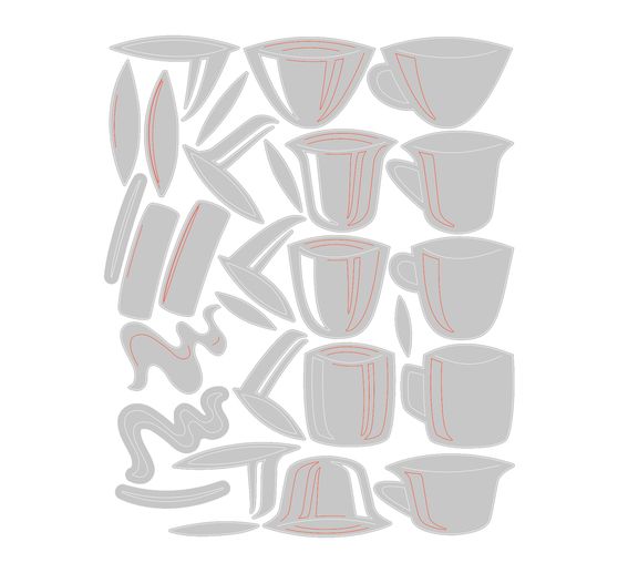 Sizzix Thinlits punching template "Papercut Café by Tim Holtz" 
