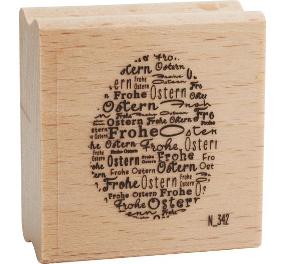 Wooden stamp "Frohe Ostern"