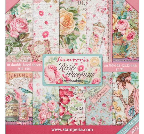 Scrapbook-Block "Rose Parfum"