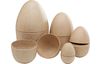 Paper-mâché eggs, divisible, set of 5