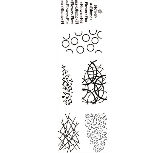 Silikonstempel für Faltblume "Design"