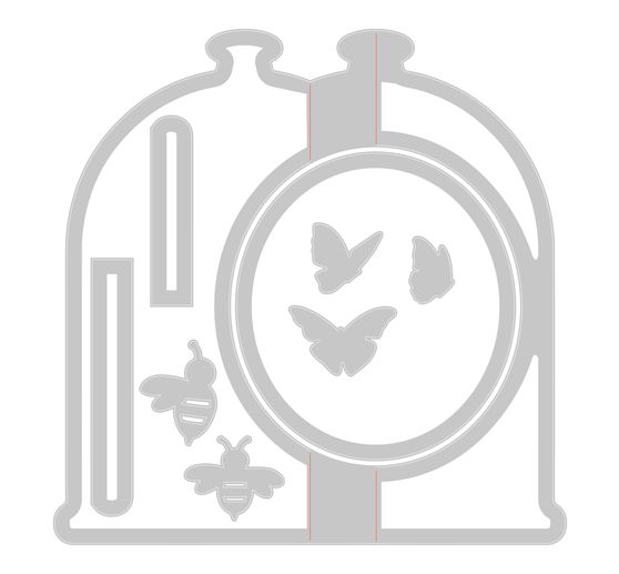 Sizzix Thinlits punching template "Card, Bell Jar"